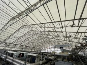 temporary canopy roof on 40 Portman Square London